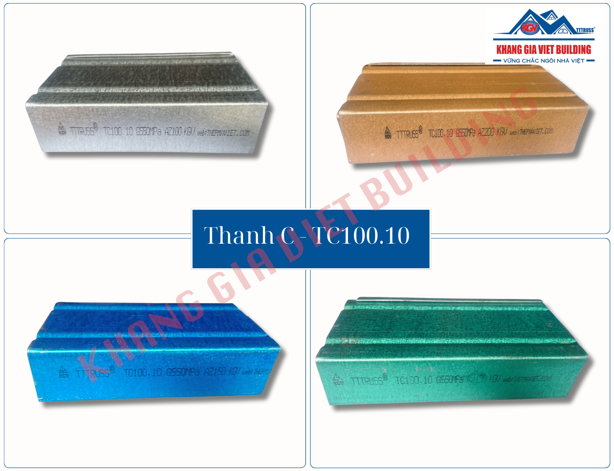 Thép mạ hợp kim nhôm kẽm thanh C - TC100.10